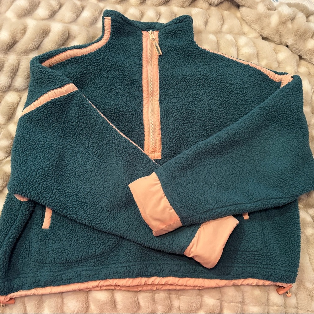 FP Movement mountain high quarter zip Sherpa jacket